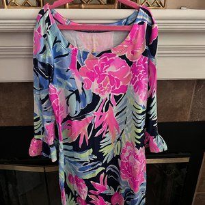 Size XXS Lilly Pulitzer Ruffle 3/4 Sleeve Dress